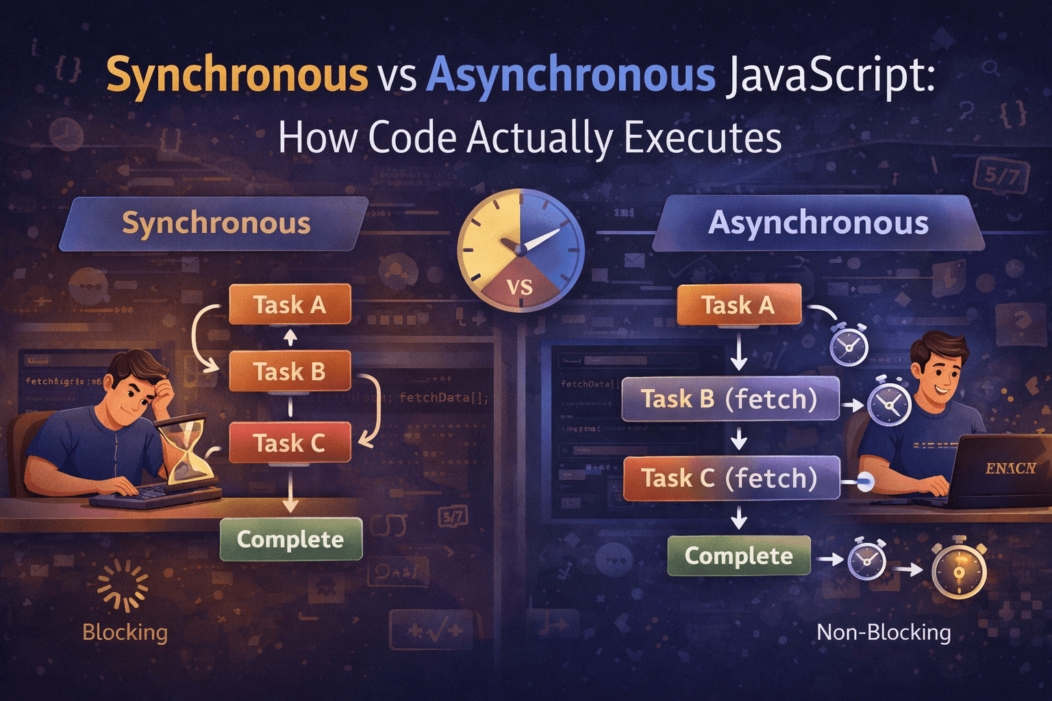 Synchronous vs Asynchronous JavaScript: How Code Actually Executes